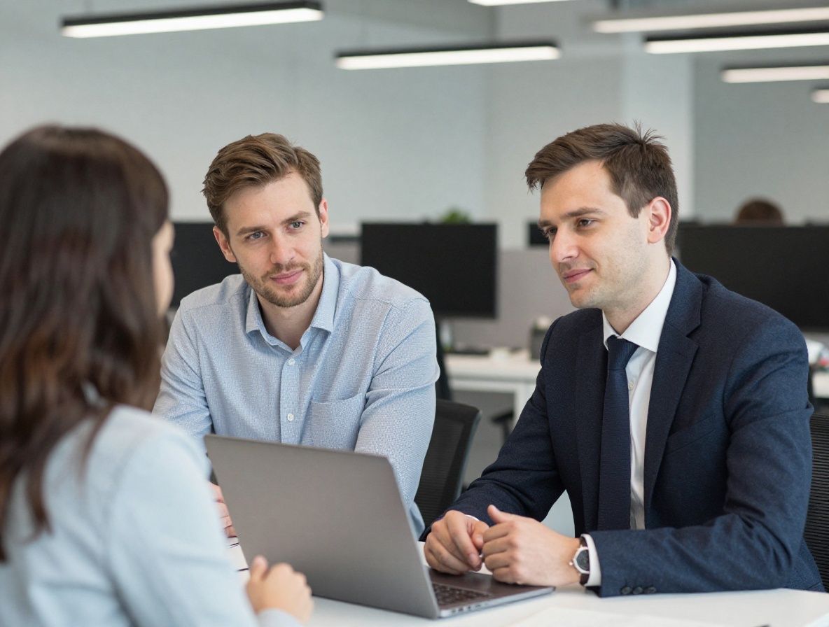 Жанна Оспанова — венчурный аналитик и эксперт по стартапам, деловая женщина на фоне стартап-офиса в Алматы